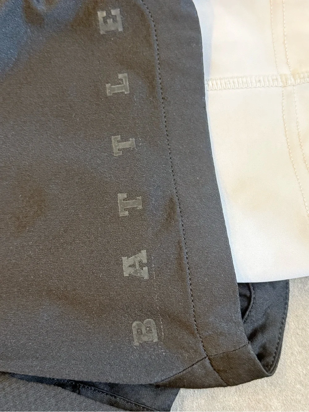 Boys Battle white/Black Athletic 2-in-1 Running Shorts